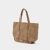 M Shopper Bag - Vanessa Bruno - Linen - Brown