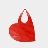 Heart Shopper Bag - Coperni - Leather - Red