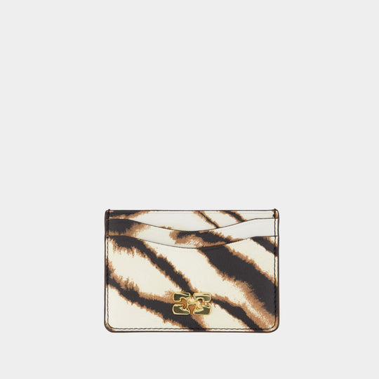 Bou Zebra Card Holder - Ganni - Synthetic - Ivory