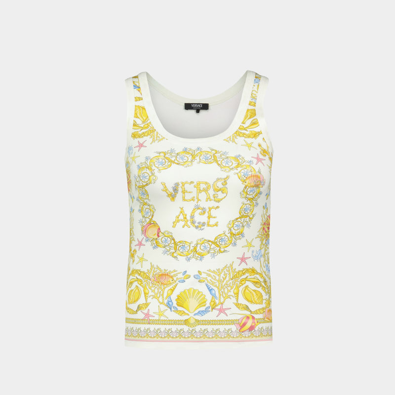 Underwater T Shirt - Versace - Cotton - Neutral