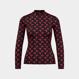 Moon Ls Highneck T-Shirt - Marine Serre - Synthetic - Red