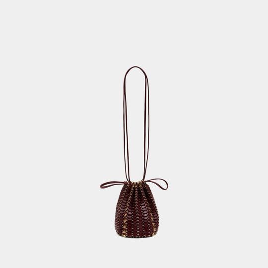 Shoulder Bag - Rabanne - Leather - Burgundy