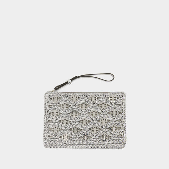 Purse - Rabanne - Raphia - Silver