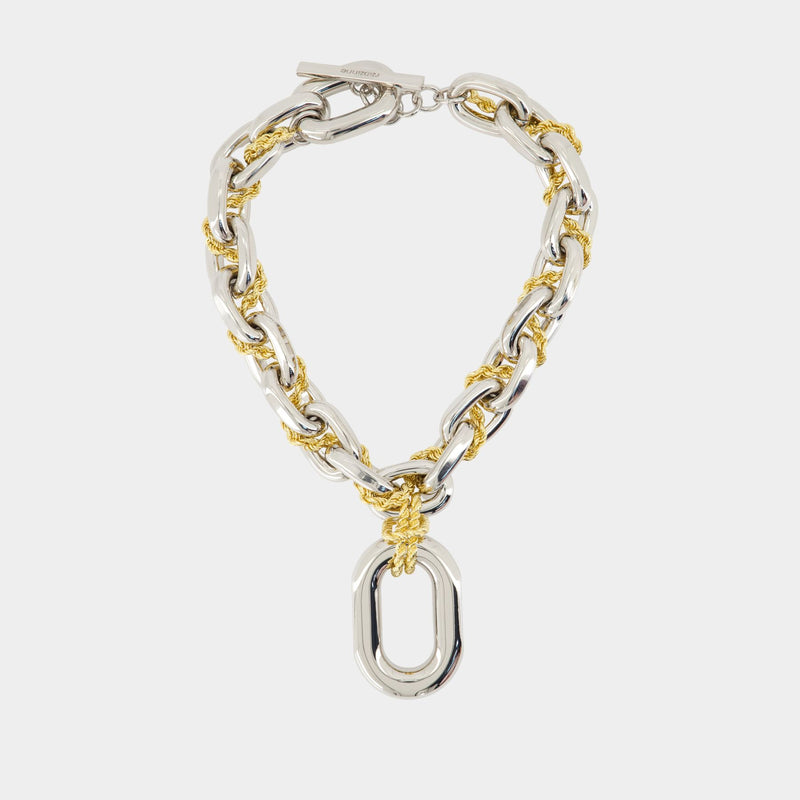 Necklace - Rabanne - Aluminum - Silver/Gold