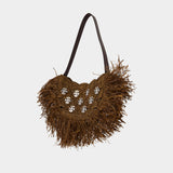 Shoulder Bag - Rabanne - Raffia - Brown