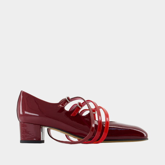Spaghetti Pumps - Carel - Leather - Burgundy