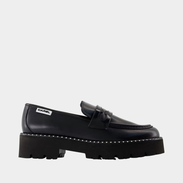 【関税込み】Marion Flat Shoes - Carel - Leather - Black Marion Flat Shoes - Carel - Leather - Black