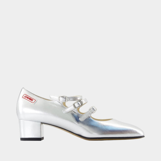 Kina F1 Pumps - Carel - Leather - Silver
