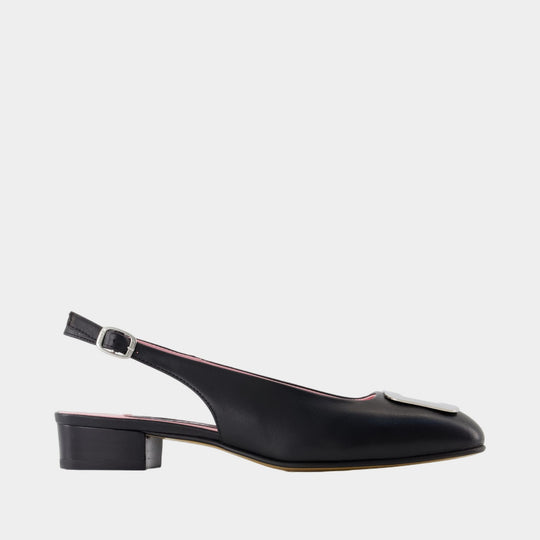 Coquelicot Flat Shoes - Carel - Leather - Black