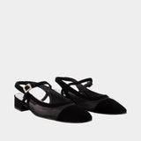Oceanight2  Ballerina Flat Shoes - Carel - Leather - Black