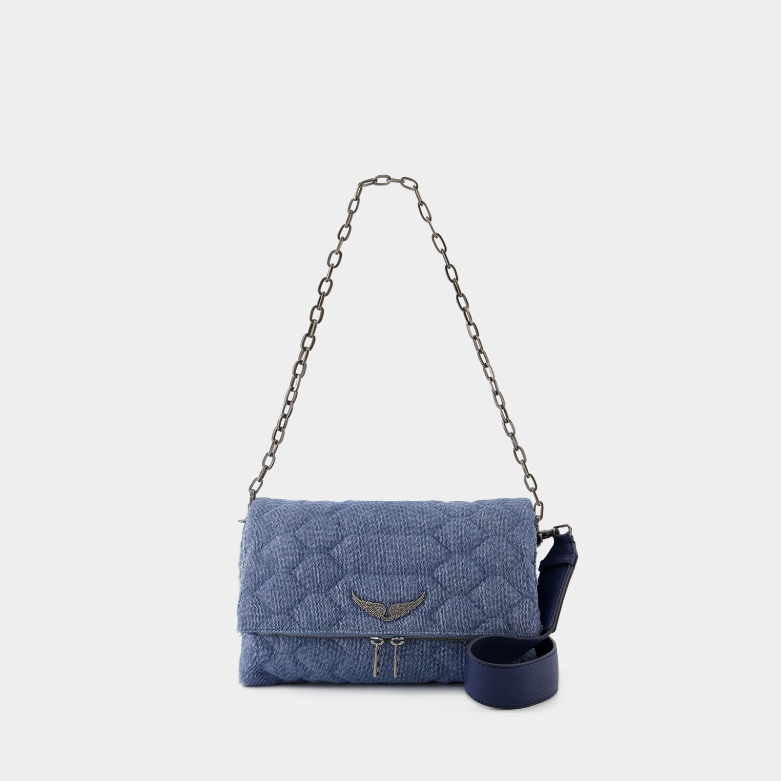 Rocky Xl Scale Glitter Crossbody Zadig Voltaire Denim Blue