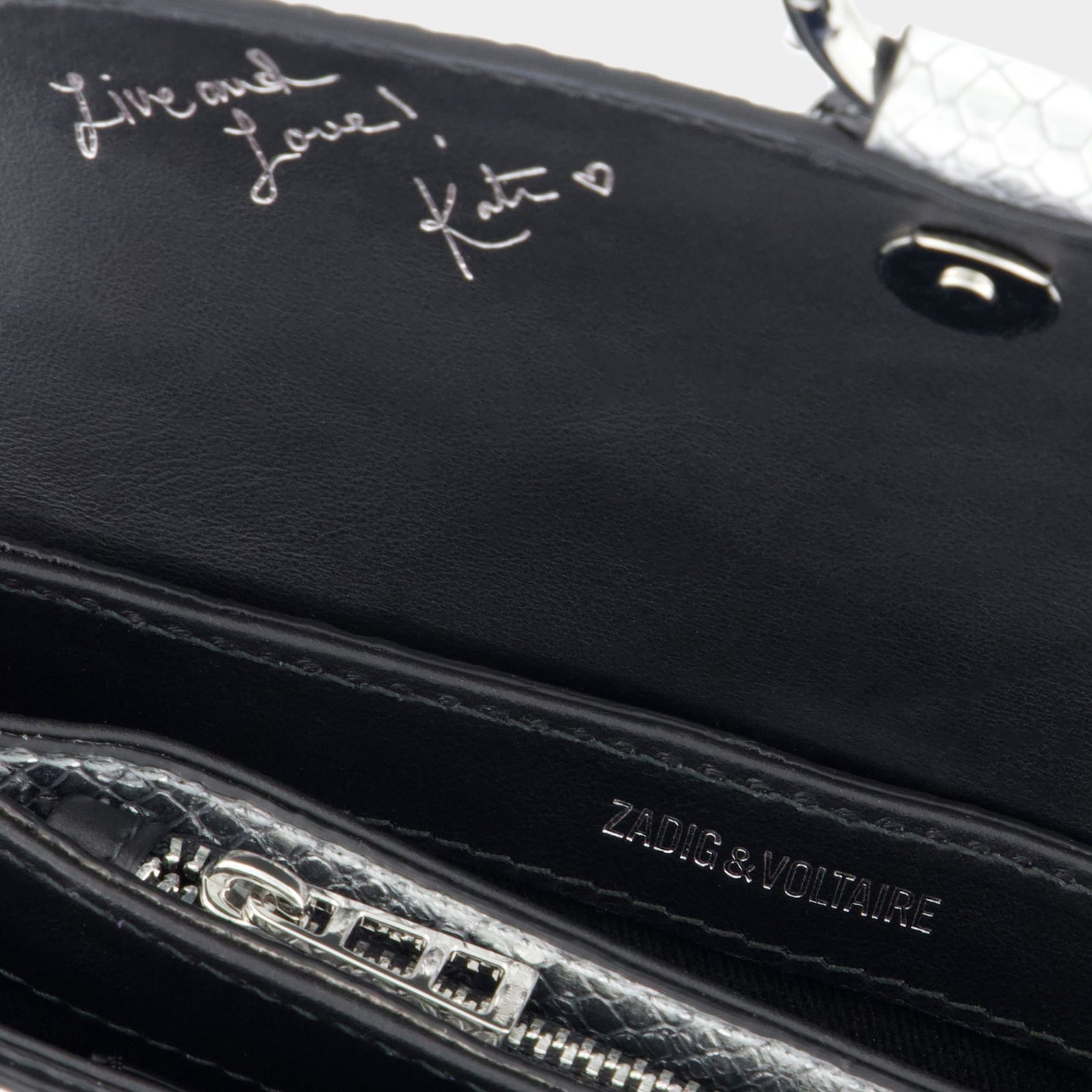 Kate Crossbody Zadig Voltaire Leather Silver