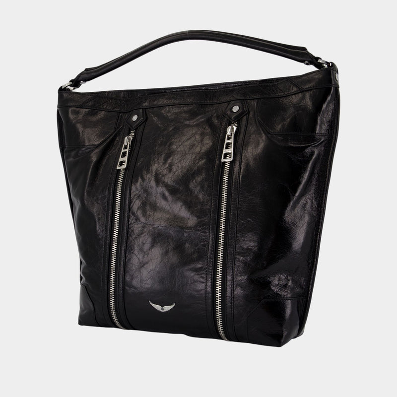 Sunny Hobo Shoulder Bag - Zadig & Voltaire - Leather - Black