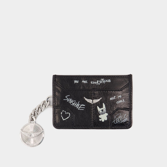 Sunny Pass Tag Card Holder - Zadig & Voltaire - Leather - Black