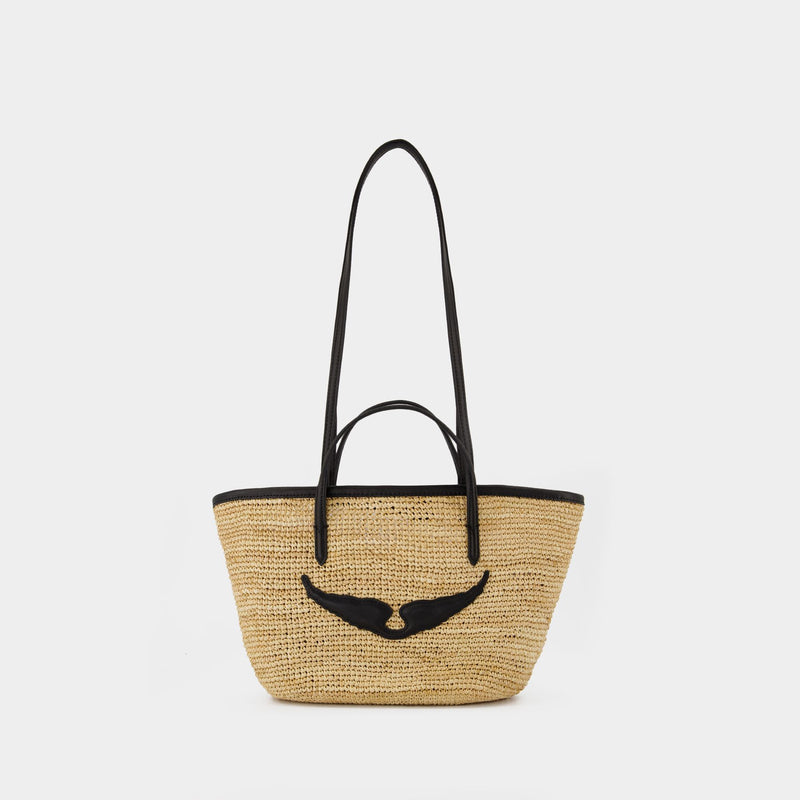 Le Mini Wings shopping bag - Zadig & Voltaire - Raphia - Beige