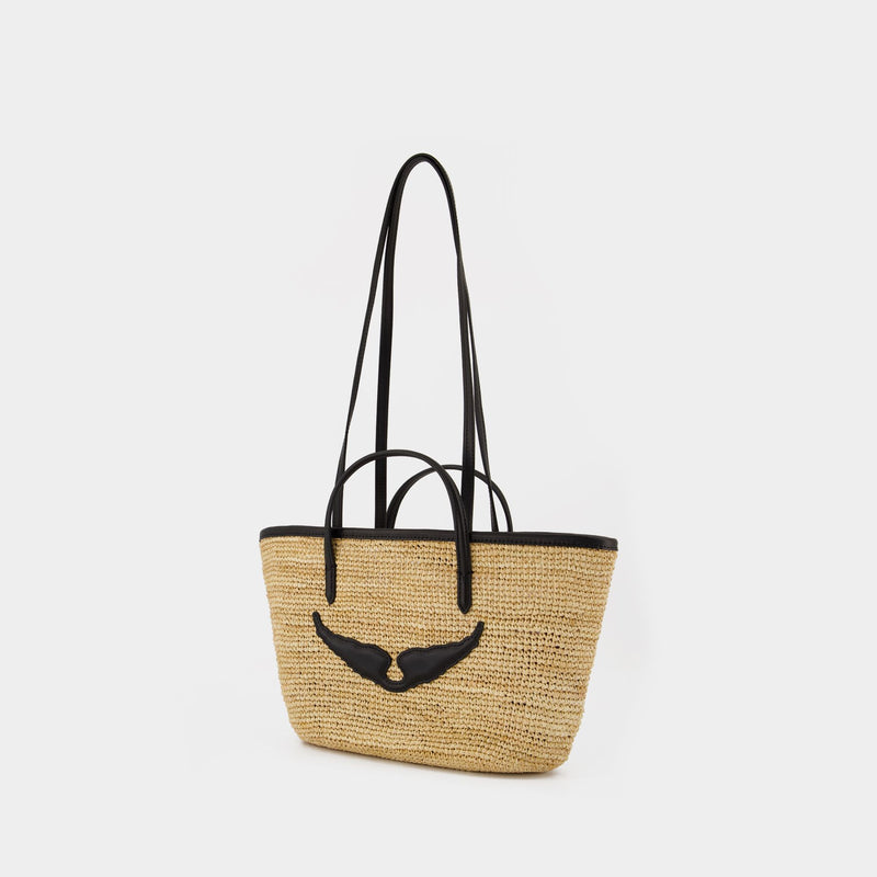 Le Mini Wings shopping bag - Zadig & Voltaire - Raphia - Beige