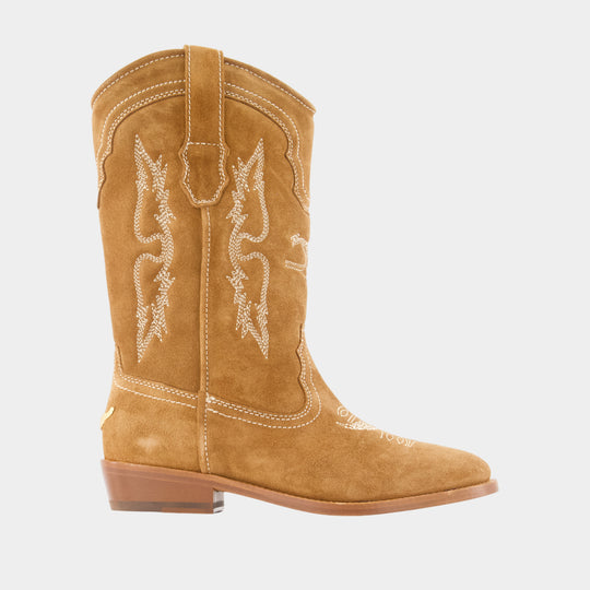 Tex Western Ankle Boots - Zadig & Voltaire - Leather - Brown