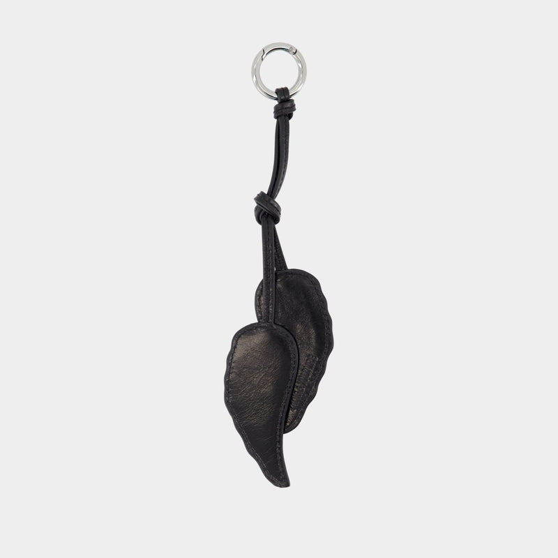 Rock Feather Keychain - Zadig & Voltaire - Leather - Black