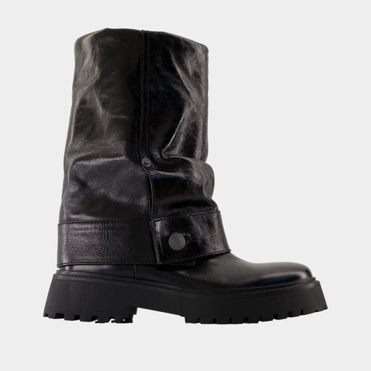 Angie Sleeve Ankle Boots - Zadig & Voltaire - Leather - Black