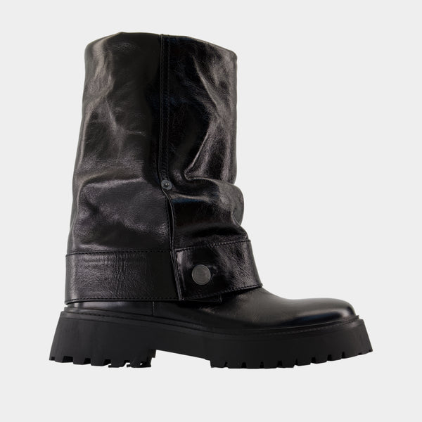【関税込み】Angie Sleeve Ankle Boots - Zadig & Voltaire - Le Angie Sleeve Ankle Boots - Zadig & Voltaire - Leather - Black