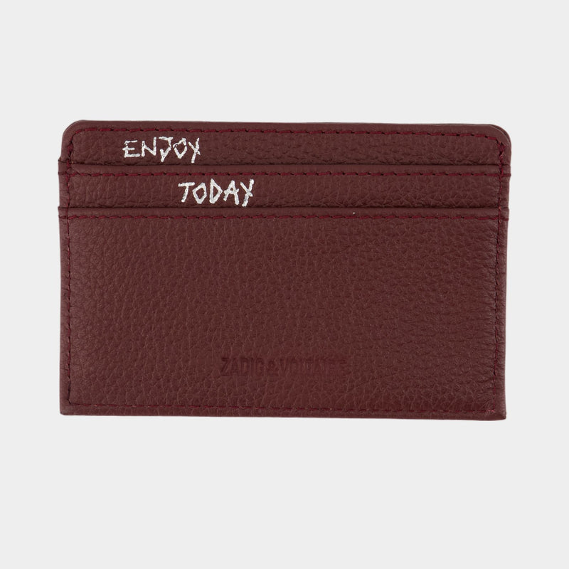 Zv Pass Cardholder - Zadig & Voltaire - Leather - Bordeaux