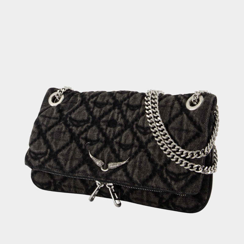 Wallet On Chain Rock Ii - Zadig & Voltaire - Cotton - Dark Grey