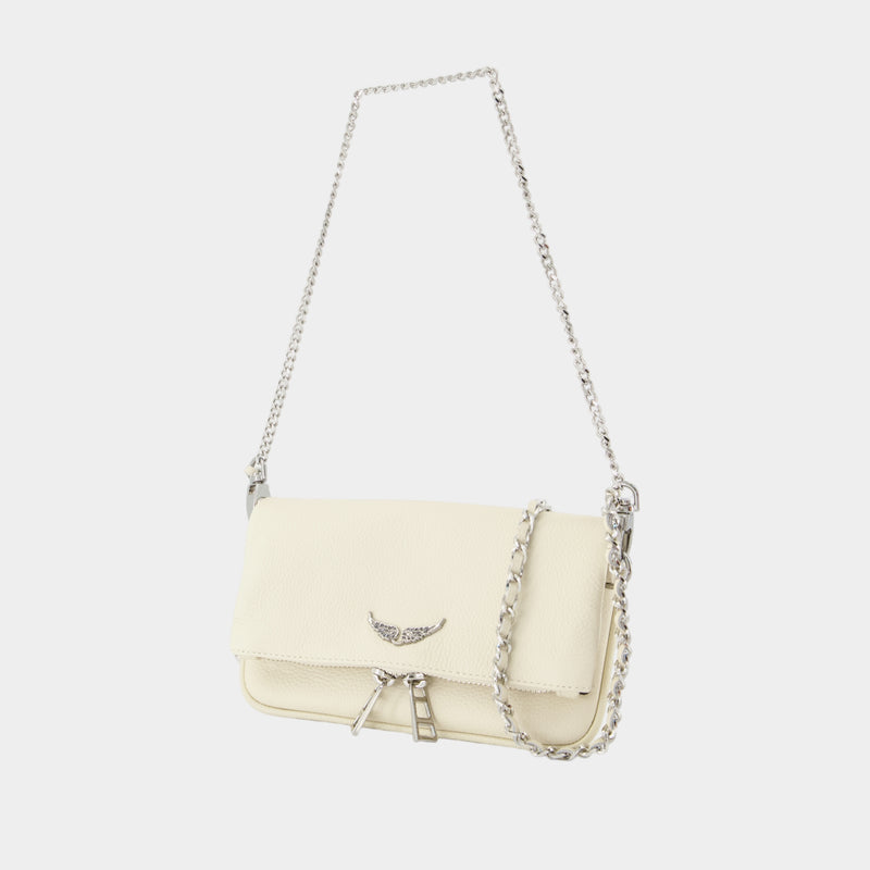 Rock Nano Wallet On Chain - Zadig & Voltaire - Leather - White