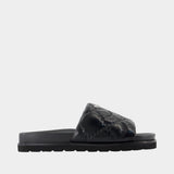 Teddy Bare Vintage Slides - Zadig & Voltaire - Leather - Black