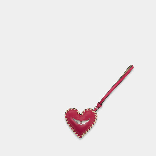 Heart Tag Keychain - Zadig & Voltaire - Leather - Pink