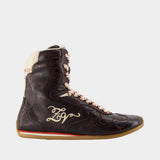 Mid Dance Vintage Laser Sneakers - Zadig & Voltaire - Leather - Brown
