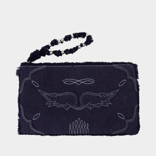 Angel Western Pouch - Zadig & Voltaire - Cotton - Blue