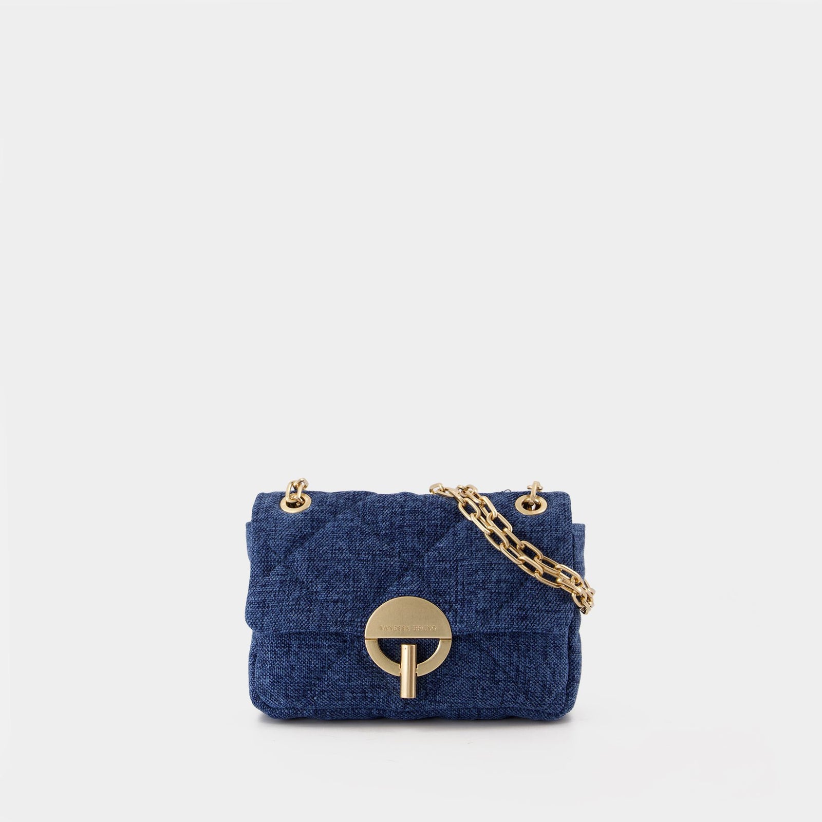 Nano Moon Shoulder Bag - Vanessa Bruno - Linen - Blue