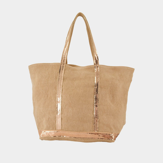 L Zippe Shopper Bag - Vanessa Bruno - Linen - Pink
