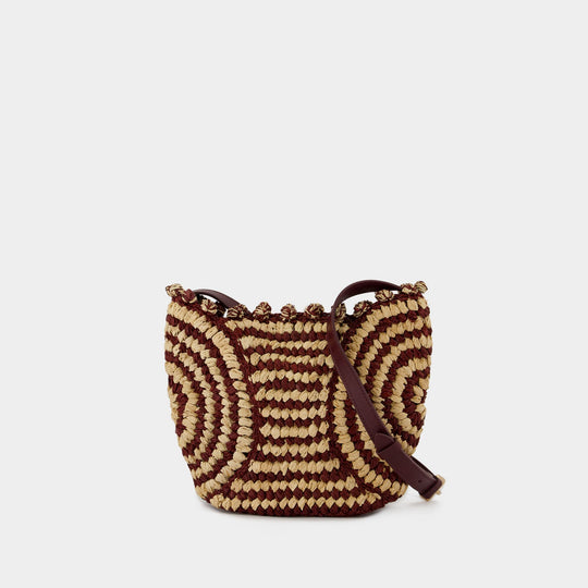 Panier Pm Crossbody - Vanessa Bruno - Raphia - Burgundy
