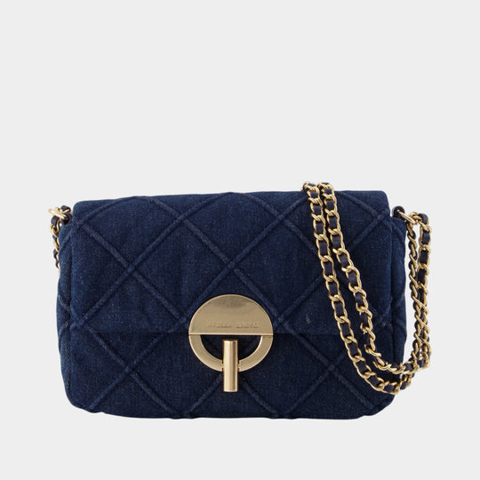 Moon Moyen Shoulder Bag - Vanessa Bruno - Cotton - Blue