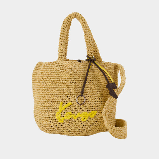 Small Basket Crossbody - Kenzo - Raffia - Beige