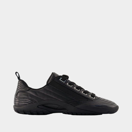 New Soccer Lace Up Sneakers - Lanvin - Leather - Black