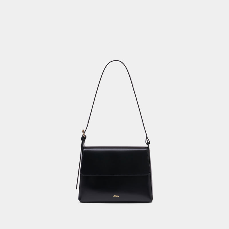 Virginie Flap Shoulder Bag - A.P.C. - Leather - Black