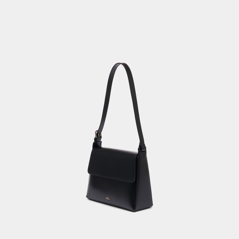 Virginie Flap Shoulder Bag - A.P.C. - Leather - Black