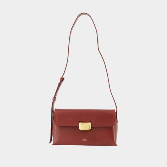 Simone Small Shoulder Bag - A.P.C. - Leather - Burgundy