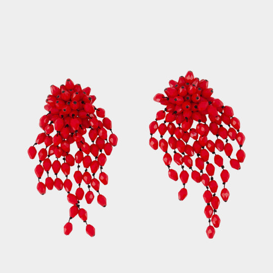 Clip Ga Earrings - Isabel Marant - Metal - Red
