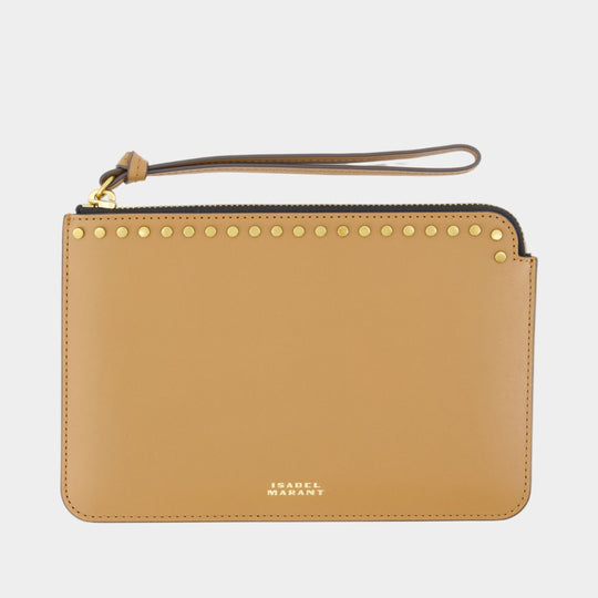 Flat Pouch - Isabel Marant - Leather - Brown
