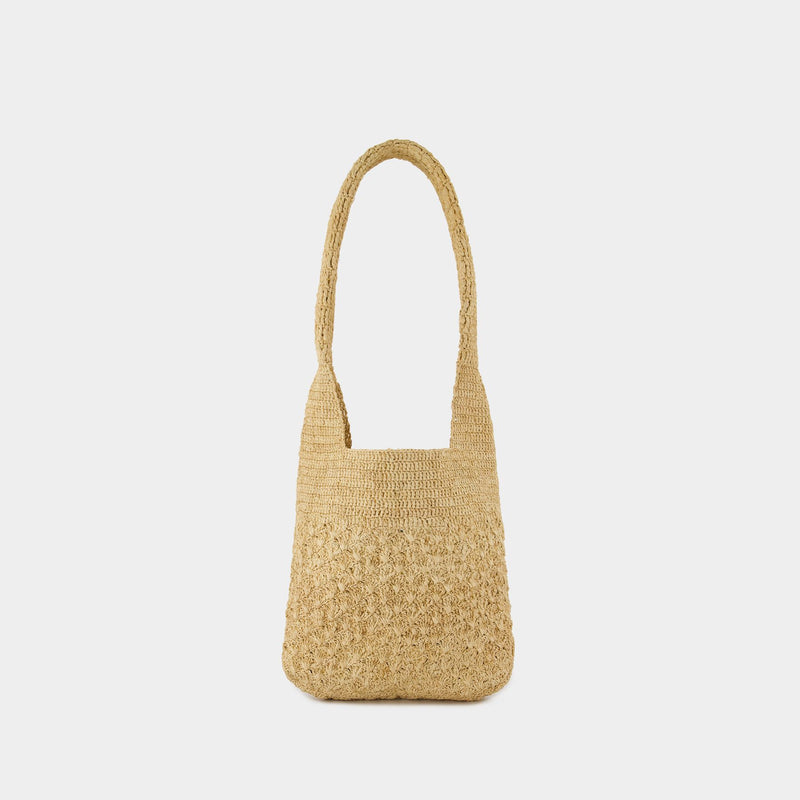 Praia Small Gc Shoulder Bag - Isabel Marant - Raffia - Beige