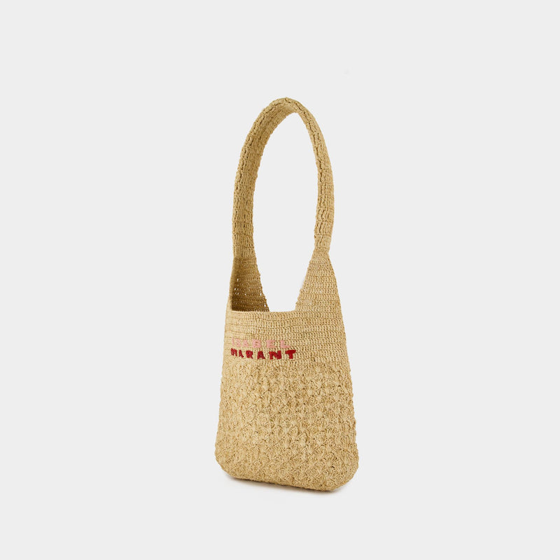 Praia Small Gc Shoulder Bag - Isabel Marant - Raffia - Beige
