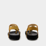 Enore Sandals - Isabel Marant - Leather - Khaki
