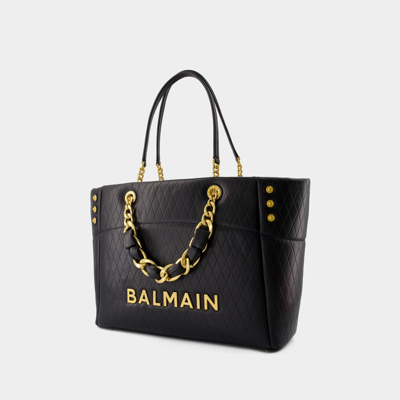1945 Shoulder Bag Balmain Leather Black