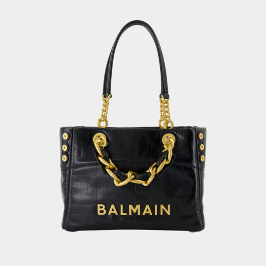 1945 Soft Small Shopper Bag - Balmain - Leather - Black