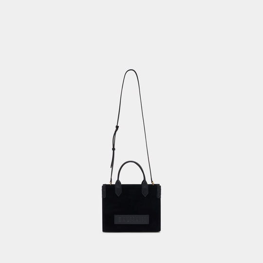 B-Army Small Shopper Bag - Balmain - Leather - Black