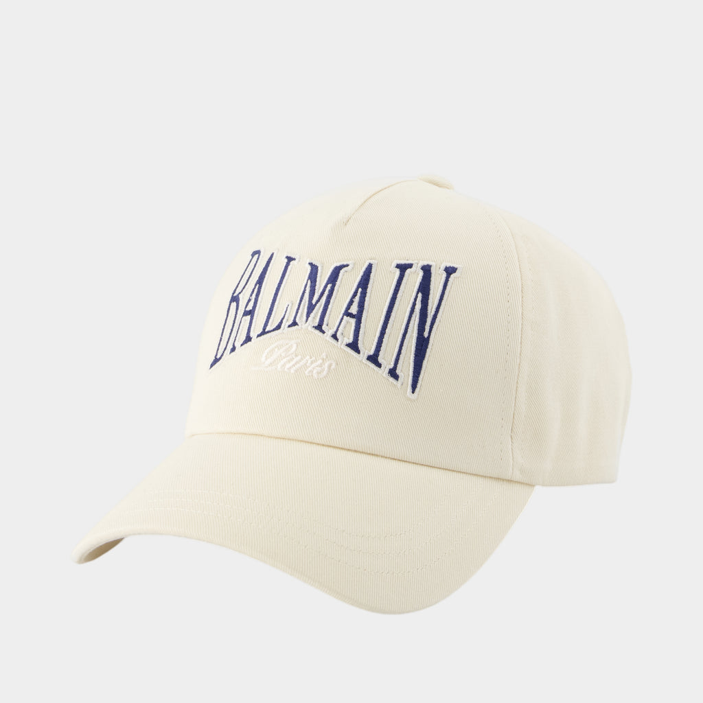 College Emb Cap - Balmain - Cotton - Beige College Emb Cap - Balmain - Cotton - Beige Brown ref.2512179  main image 2