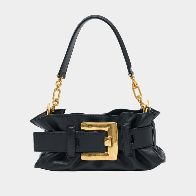 Anthem Mini Shoulder Bag - Balmain - Leather - Black